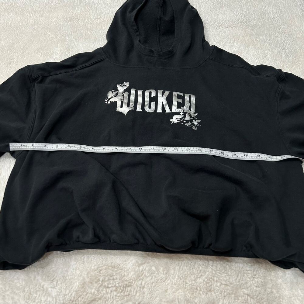 Rare Wicked x Paul Tazewell Fleece Graphic Crop Hoodie Sweatshirt Black Large - Picture 4 of 7